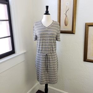St. John Sport ~ Black and Gold Tie Dress ~ Size M